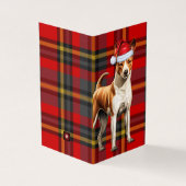 Basenji Kersthond Rood en Groen Vakantie Plaid Kaart (Buitenkant)