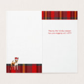 Basenji Kersthond Rood en Groen Vakantie Plaid Kaart (Binnenkant ongevouwen)