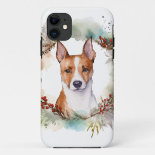 Basenji Kerstkrans feestelijke pup Case-Mate iPhone Case