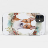 Basenji Kerstkrans feestelijke pup Case-Mate iPhone Case (Achterkant (horizontaal))