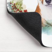 Basenji Kerstkrans feestelijke pup Muismat (Hoek)