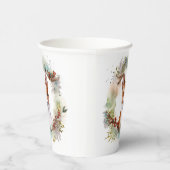 Basenji Kerstkrans feestelijke pup Papieren Bekers (Rechts)