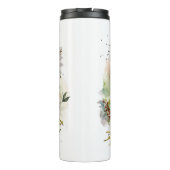 Basenji Kerstkrans feestelijke pup Thermosbeker (Achterkant)