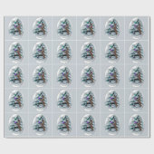 Basenji Kerstmis Cadeaupapier (Vlak)