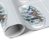 Basenji Kerstmis Cadeaupapier (Rol Hoek)