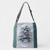 Basenji Kerstmis Crossbody Tas (Achterkant)