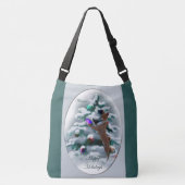 Basenji Kerstmis Crossbody Tas (Voorkant)
