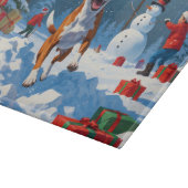 Basenji Kerstmis Festieve Sneeuw Scene Snijplank (Hoek)