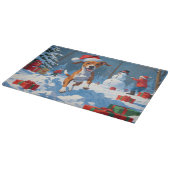 Basenji Kerstmis Festieve Sneeuw Scene Snijplank (Hoek)