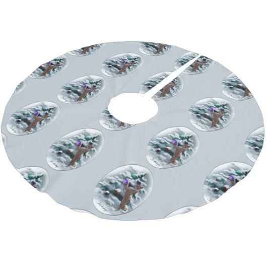 Basenji Kerstmis Kerstboom Rok (Gekanteld)