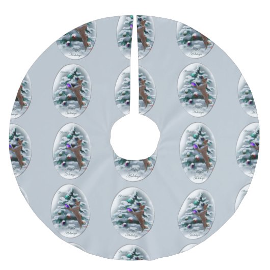 Basenji Kerstmis Kerstboom Rok (Voorkant)