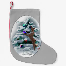 Basenji Kerstmis Kleine Kerstsok