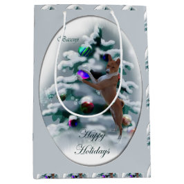 Basenji Kerstmis Medium Cadeauzakje