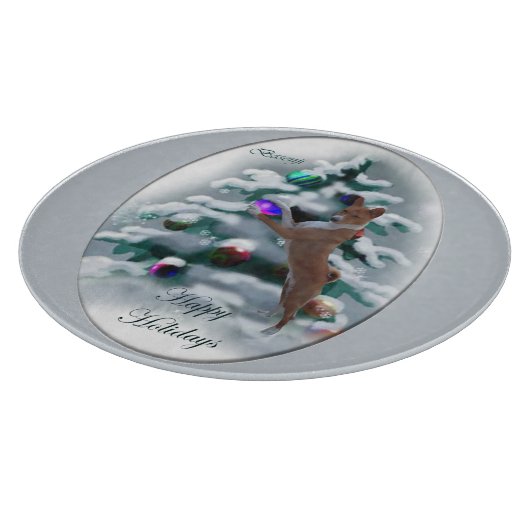 Basenji Kerstmis Snijplank (Hoek)