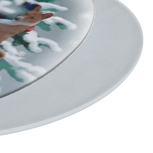 Basenji Kerstmis Snijplank (Hoek)