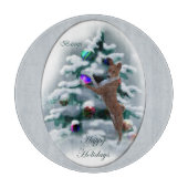 Basenji Kerstmis Snijplank (Voorkant)