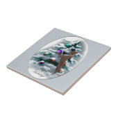 Basenji Kerstmis Tegeltje (Zijkant)