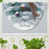 Basenji Kerstmis Theedoek (Gevouwen)