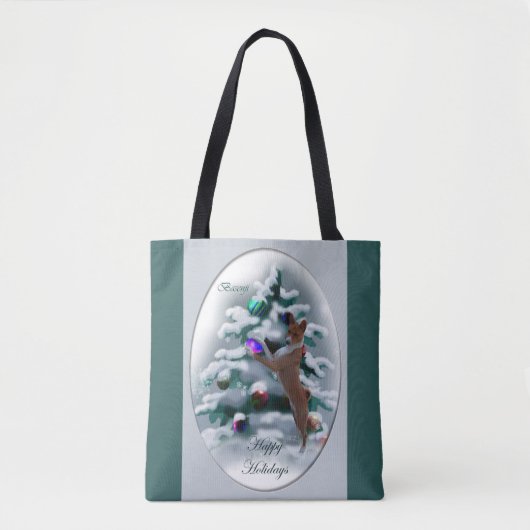 Basenji Kerstmis Tote Bag (Voorkant)