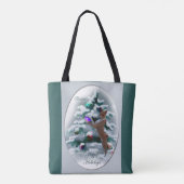 Basenji Kerstmis Tote Bag (Achterkant)