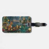 Basenji Kerstvakantie Bagagelabel (Achterkant horizontaal)