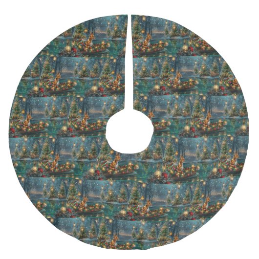 Basenji Kerstvakantie Kerstboom Rok (Voorkant)