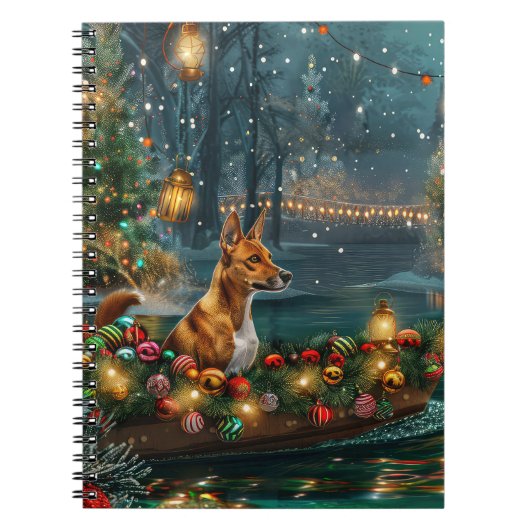 Basenji Kerstvakantie Notitieboek (Voorkant)