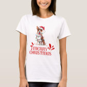 Basenji Kerstverlichting Kersthonden Cadeaus T-shirt (Voorkant)