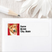 Basenji-kleurenblok Etiket (Insitu)