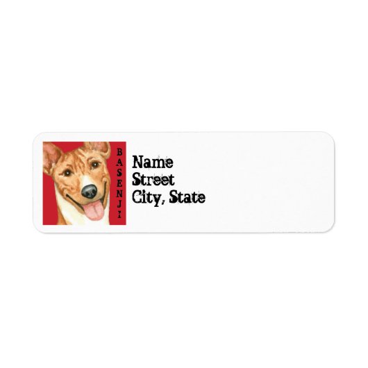 Basenji-kleurenblok Etiket (Voorkant)