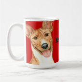 Basenji-kleurenblok Koffiemok (Links)