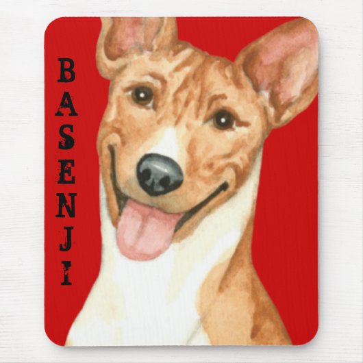 Basenji-kleurenblok Muismat (Voorkant)