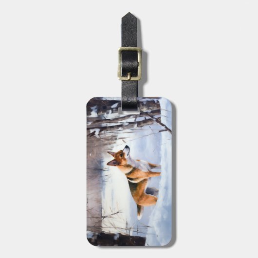 Basenji laat het sneeuwen Kerstmis Bagagelabel (Voorkant verticaal)