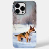 Basenji laat het sneeuwen Kerstmis Case-Mate iPhone Case (Achterkant)