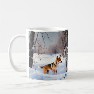 Basenji laat het sneeuwen Kerstmis Koffiemok