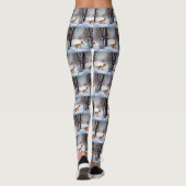 Basenji Laat het Sneeuwen Kerstmis Leggings (Achterkant)