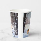 Basenji laat het sneeuwen Kerstmis Papieren Bekers (Rechts)