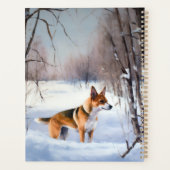 Basenji laat het sneeuwen Kerstmis Planner (Achterkant)