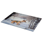 Basenji laat het sneeuwen Kerstmis Snijplank (Hoek)