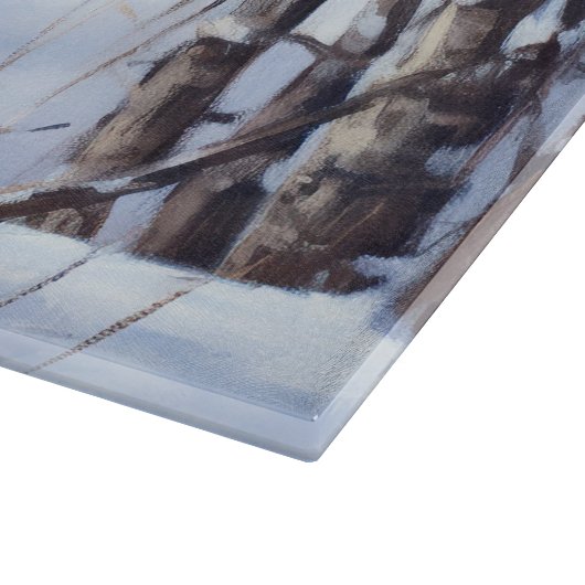 Basenji laat het sneeuwen Kerstmis Snijplank (Hoek)