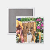 Basenji-liefhebbers kunstcadeaus magneet (Voorkant / Achterkant)