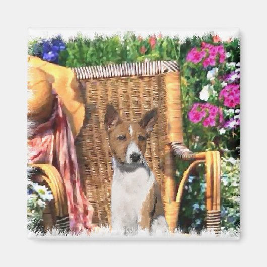 Basenji-liefhebbers kunstcadeaus magneet (Voorkant)
