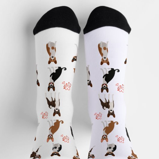 Basenji Love Hound Breed Fun Pattern Sokken (Top)