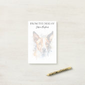 Basenji Lover Monogrammed Dog Post-it® Notes (Op bureau)