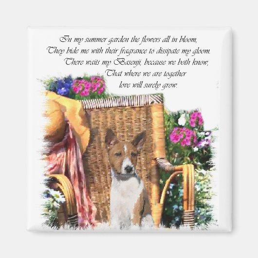 Basenji Lovers Art Gifts Magneet (Voorkant)