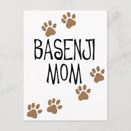 Basenji mama briefkaart (Voorkant)