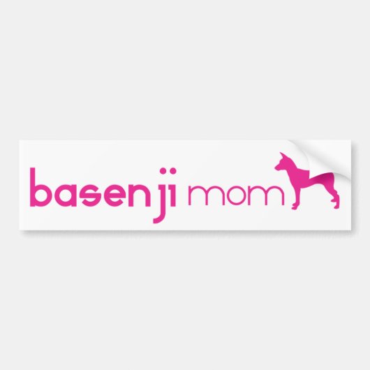 Basenji mama bumpersticker (Voorkant)