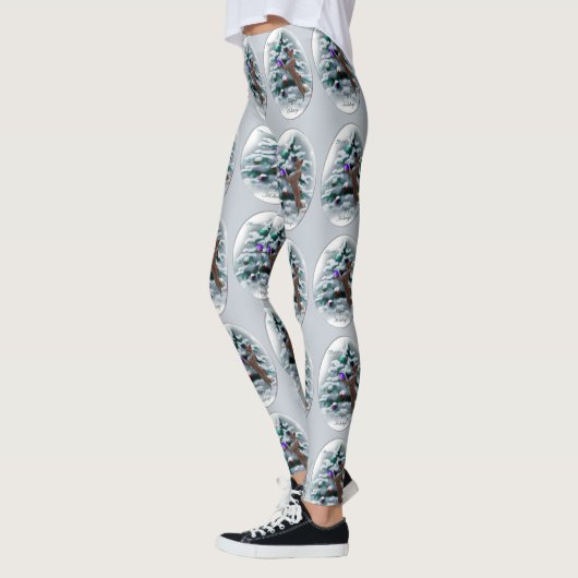 Basenji Merry Christma Leggings (Links)
