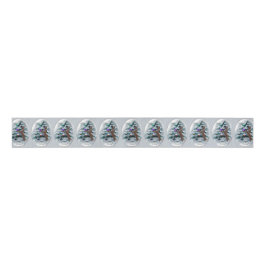 Basenji Merry Kerstmis Grosgrain Lint