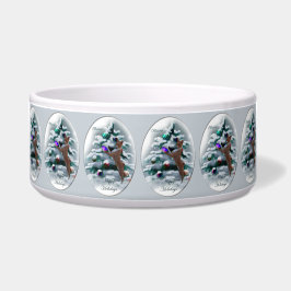 Basenji Merry Kerstmis Voerbakje